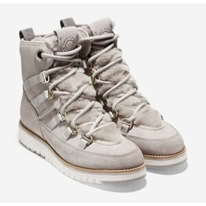 Cole Haan Zerogrand Luxe Water Resistant Ankle Hiker Boots Gray Womens 9.5B NWT
